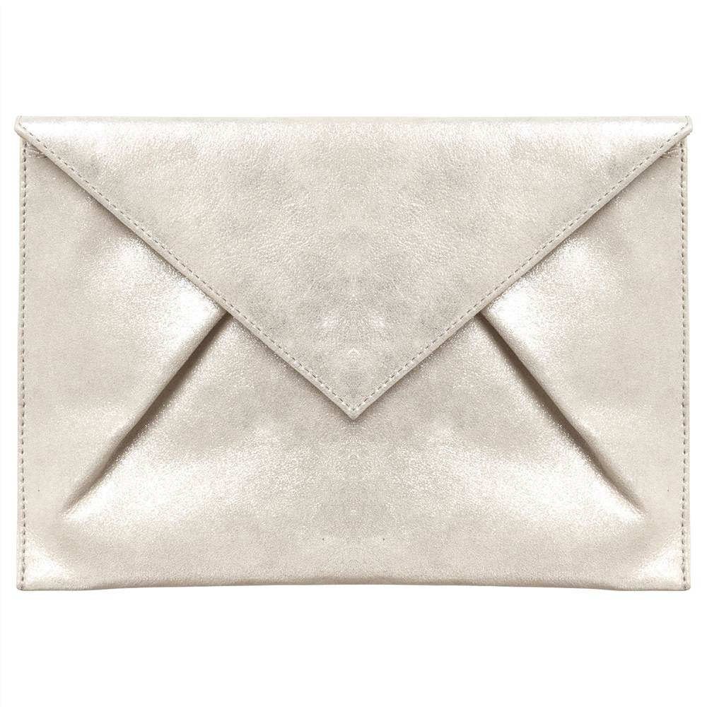 Phase Eight Samara Suede Clutch Bag Silver Phase Eight Handbags