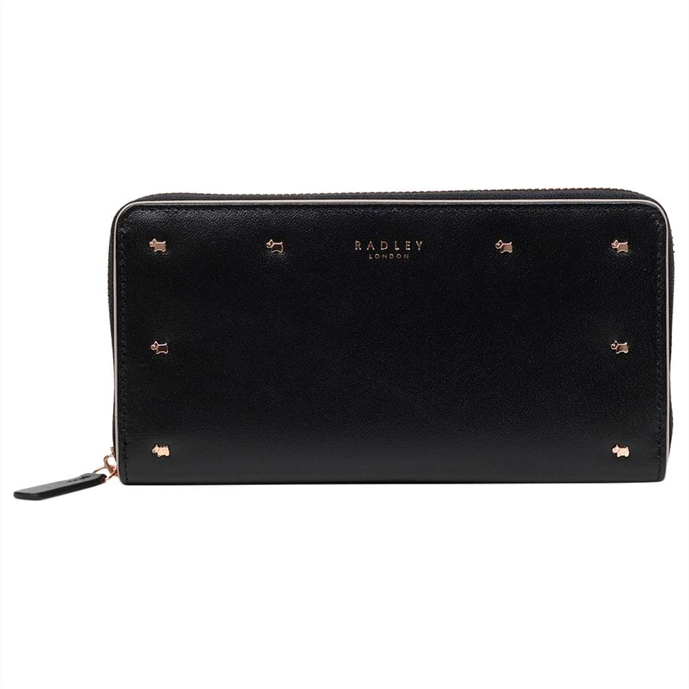 Radbags-London Arlington Street Leather Studded Matinee Purse Black Radbags-London Purses