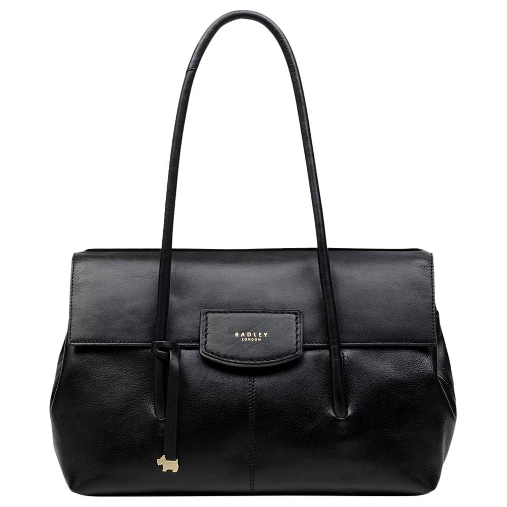 Radbags-London Burnham Beeches Leather Large Flapover Shoulder BagBlack Radbags-London Handbags