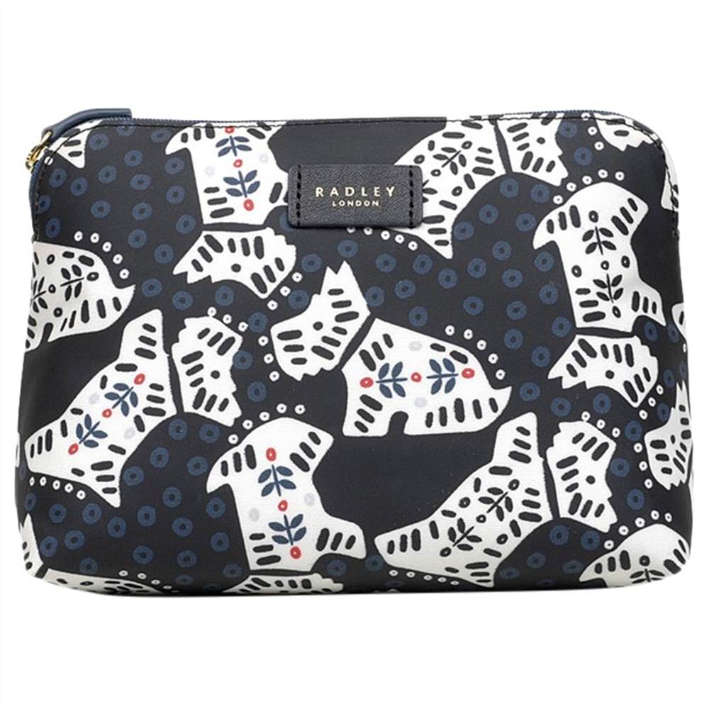 Radbags-London Folk Dog Fabric Medium Pouch Bag Black Radbags-London Purses