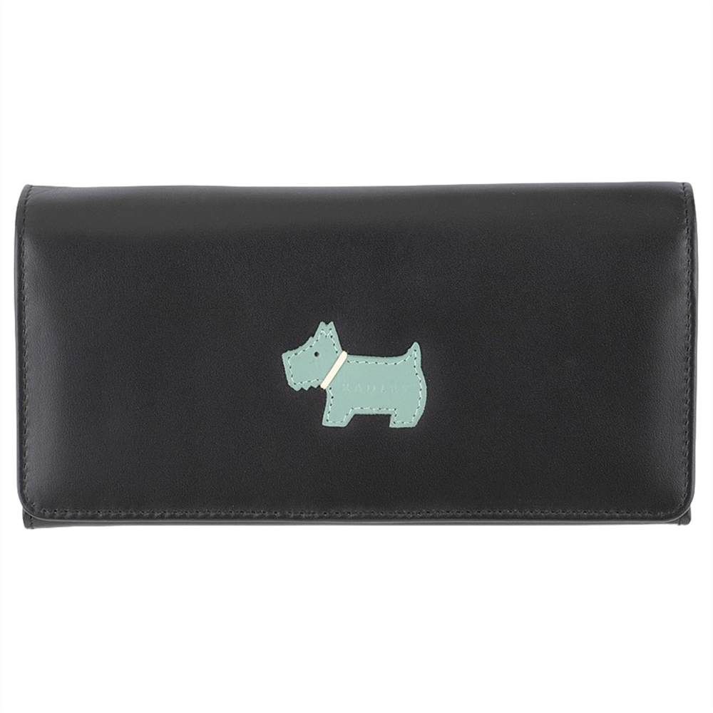 Radbags-London Heritage Dog Leather Flapover Matinee Purse Black Radbags-London Purses