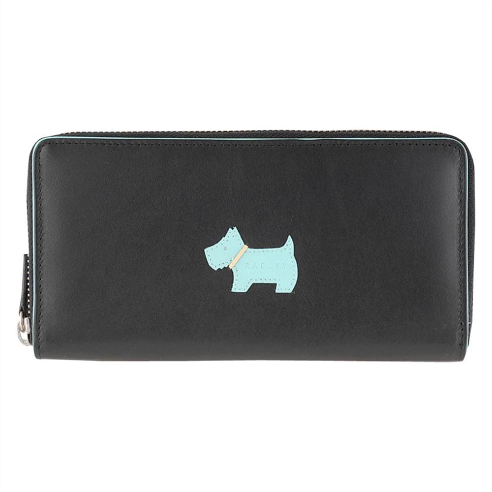 Radbags-London Heritage Dog Zip Leather Matinee Purse Black Radbags-London Purses