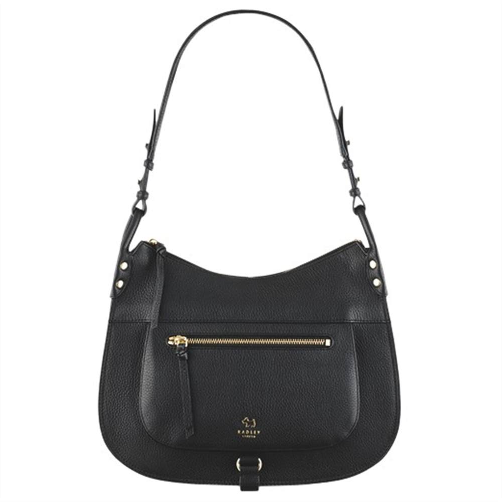 Radbags-London Highgate Wood Leather Medium Hobo BagBlack Radbags-London Handbags