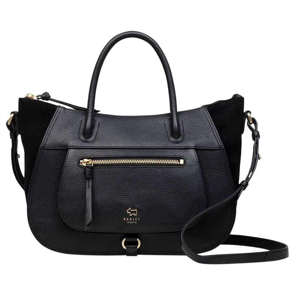 Radbags-London Highgate Wood Leather Medium Shoulder BagBlack Radbags-London Handbags