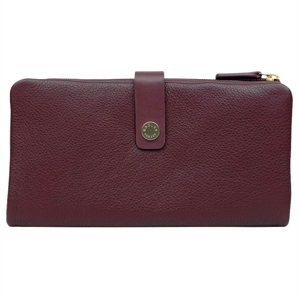 Radbags-London Larks Wood Leather Large Folded Matinee Purse Red Dark Radbags-London Purses