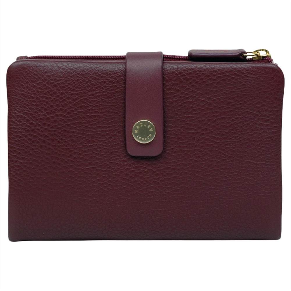 Radbags-London Larks Wood Leather Medium Folded Purse Dark Red Radbags-London Purses