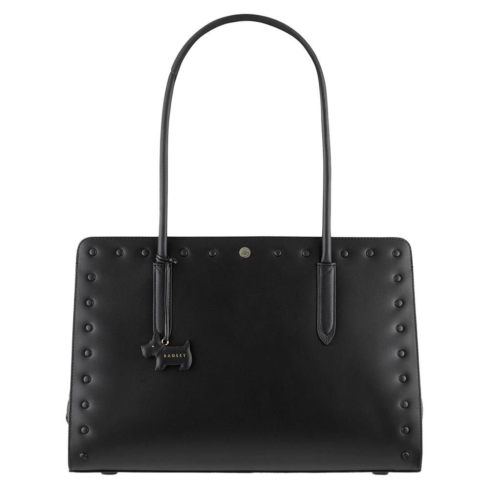 Radbags-London Liverpool Street Leather Large Stud Tote Black Radbags-London Handbags