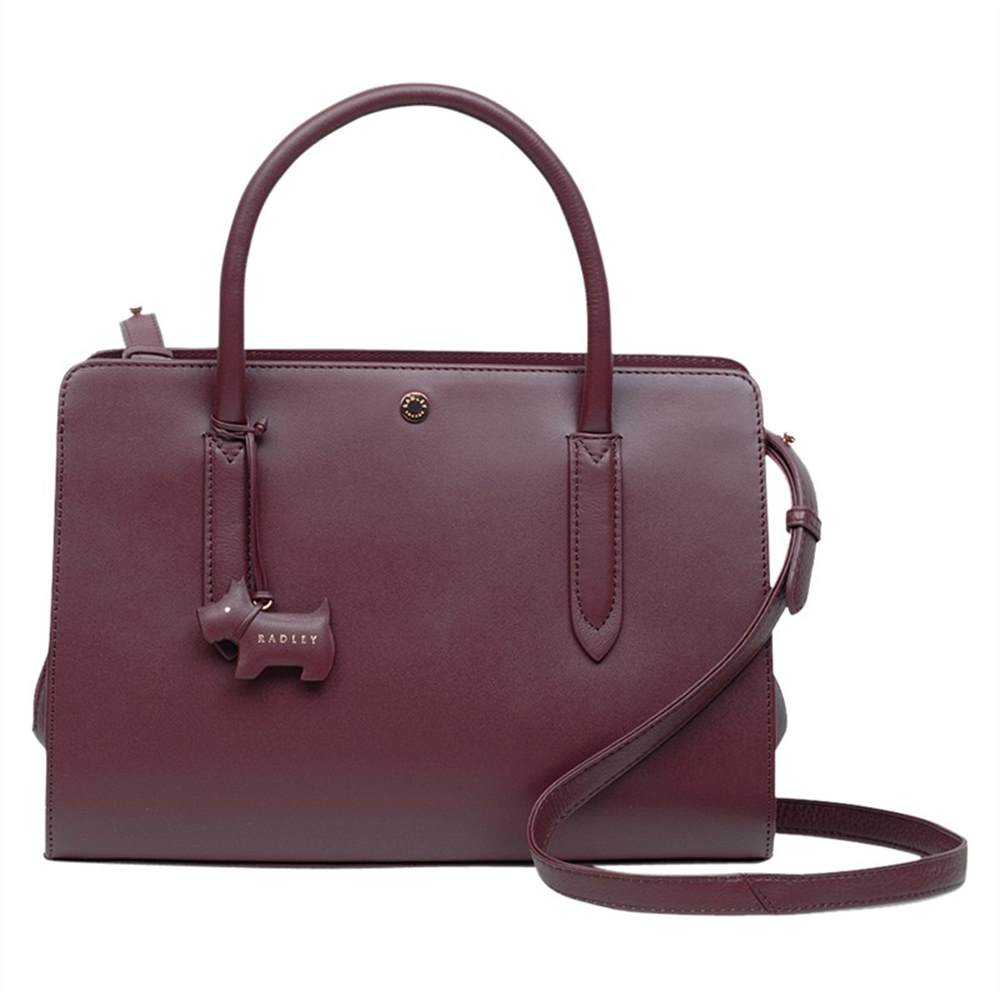 Radbags-London Liverpool Street Leather Medium Grab Bag Burgundy Radbags-London Handbags