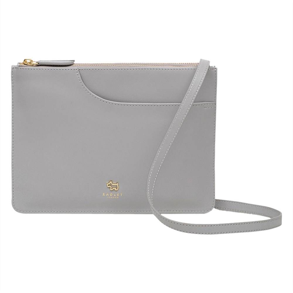 Radbags-London Pocket Leather Medium Cross Body Bag Grey Radbags-London Handbags