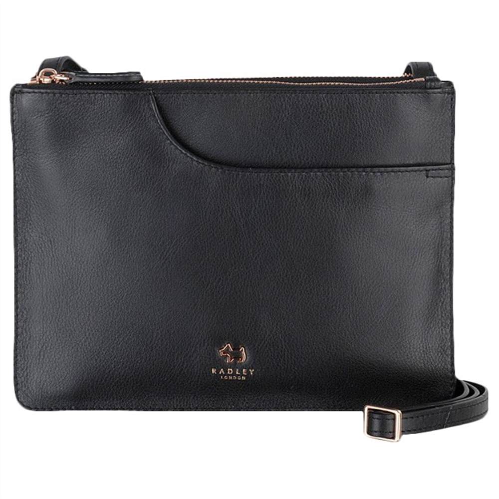 Radbags-London Pockets Leather Medium Cross Body Bag Black Radbags-London Handbags