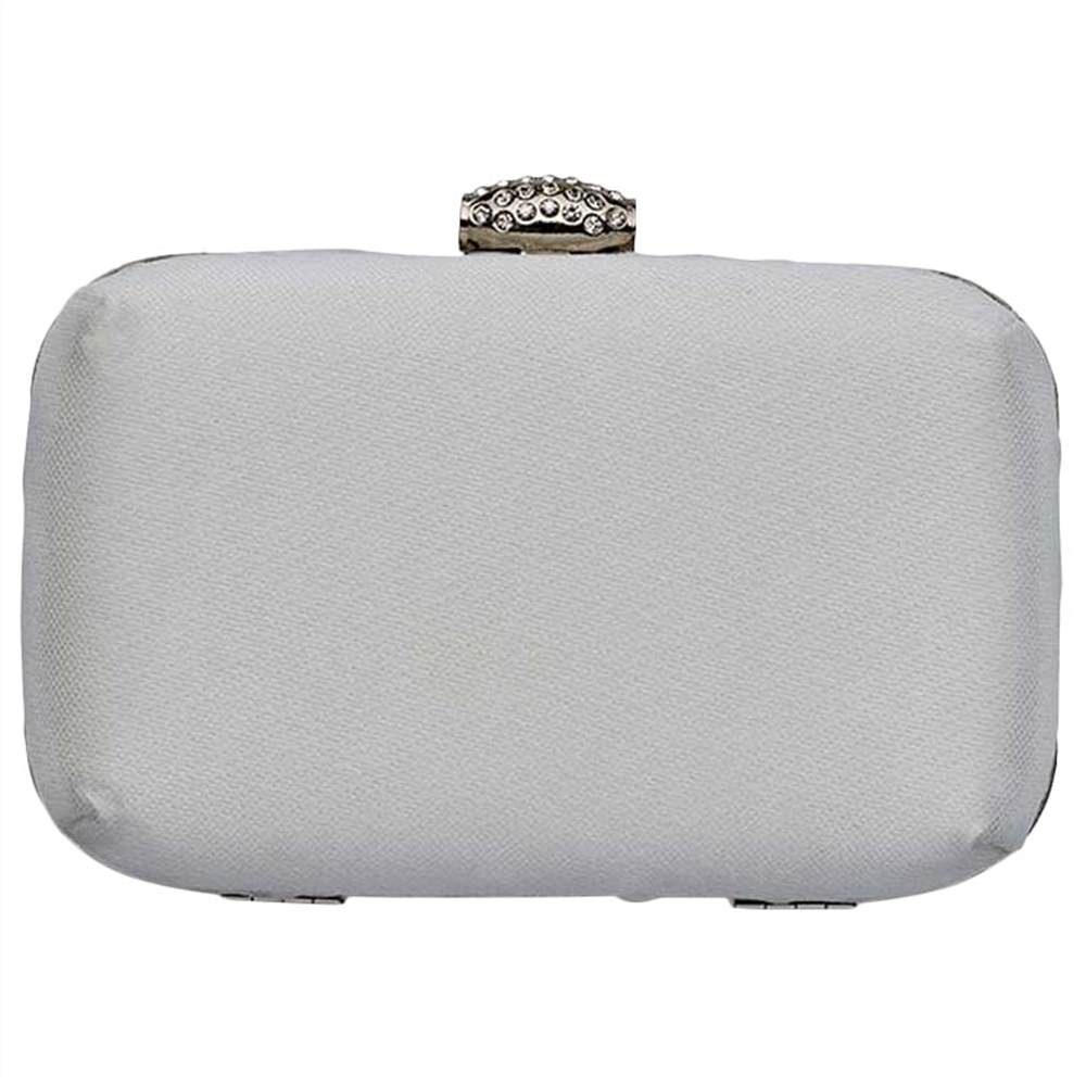 Rainbow Club Imani Satin Box Clutch Bag Ivory Rainbow Club Handbags