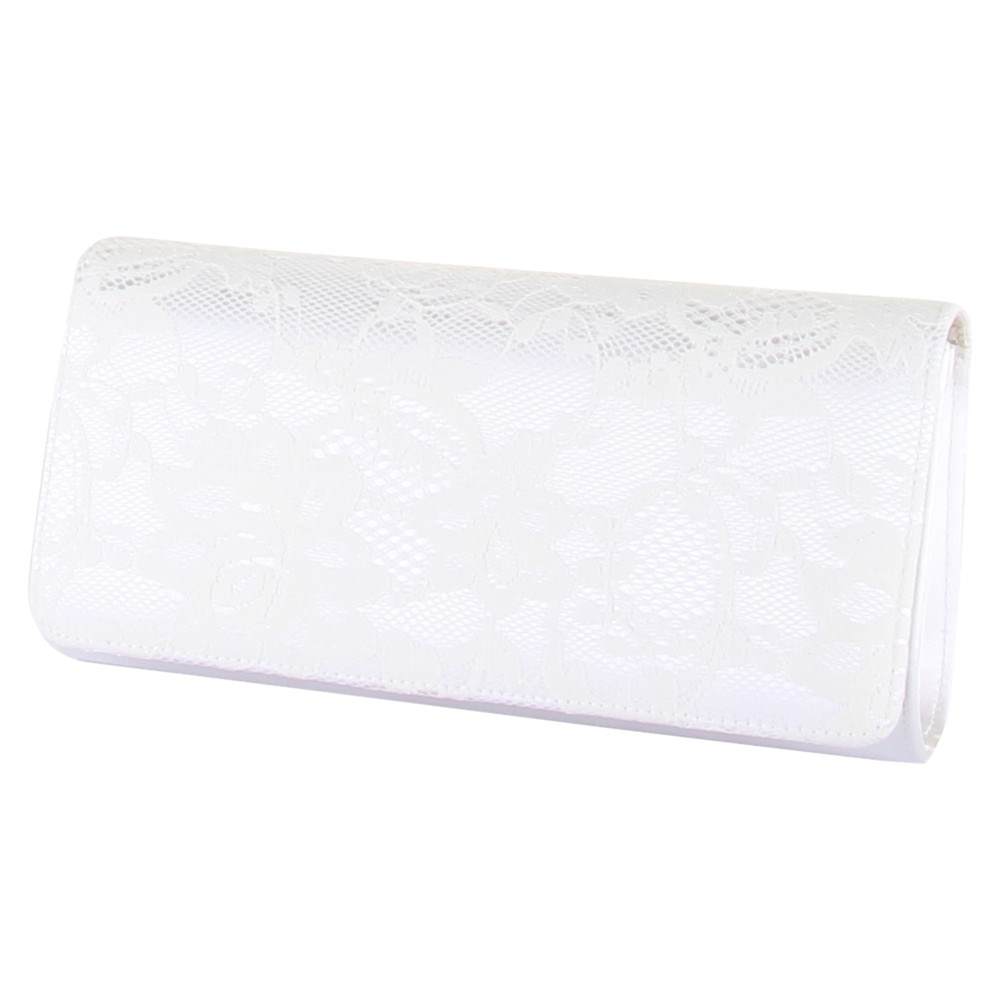 Rainbow Club Tilly Satin Clutch Bag Ivory Rainbow Club Handbags