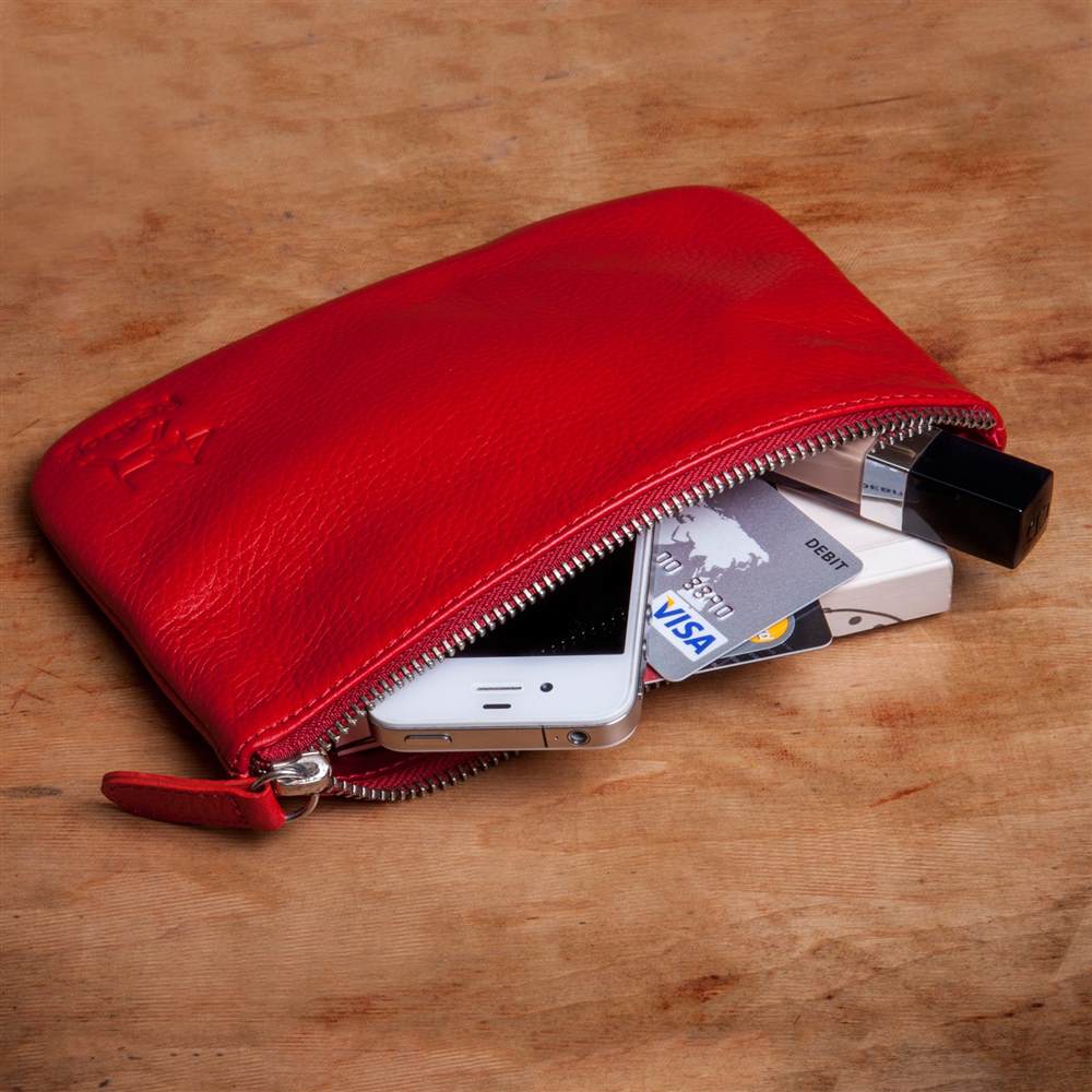 RedDog Leather Pouch Bag Red RedDog Purses