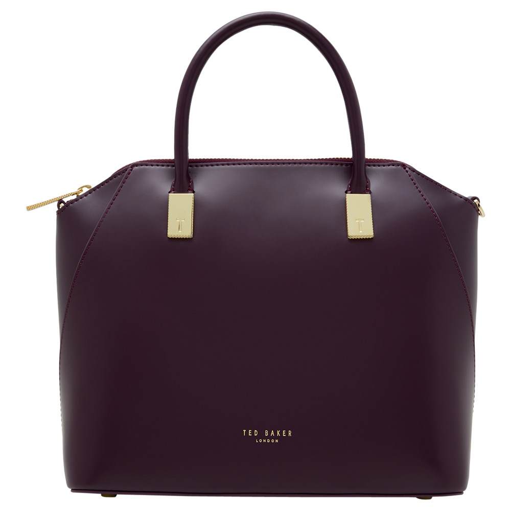 TB-London Abbeyy Leather Small Tote BagMid Purple TB-London Handbags