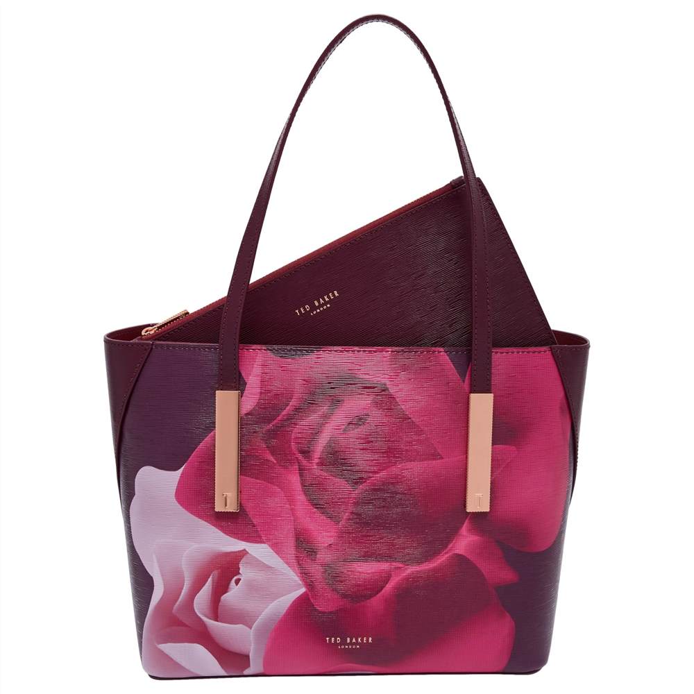 TB-London Betulaa Porcelain Rose Small Leather Shopper Maroon TB-London Handbags