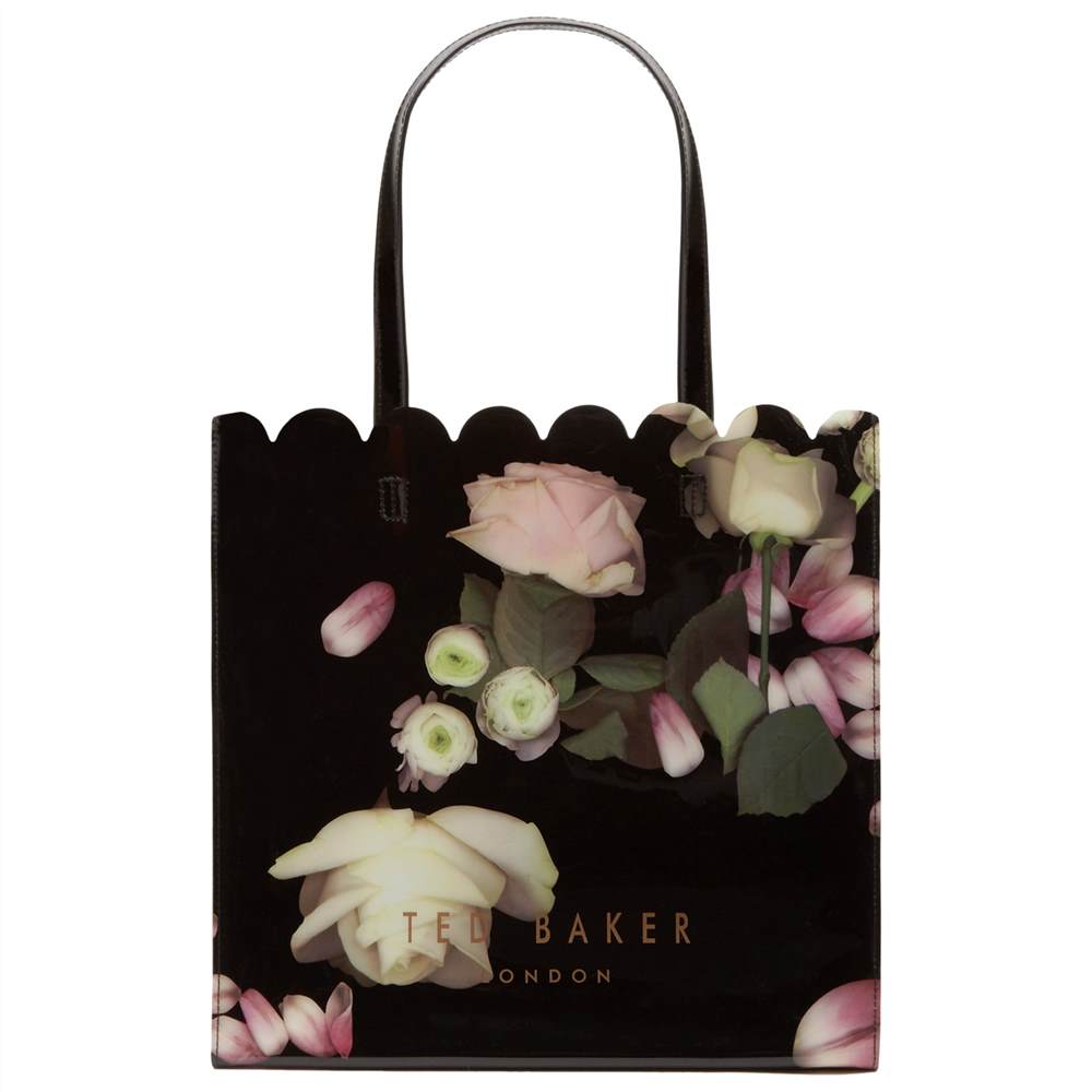 TB-London Coracon Kensington Floral Large Shopper Bag Black TB-London Handbags