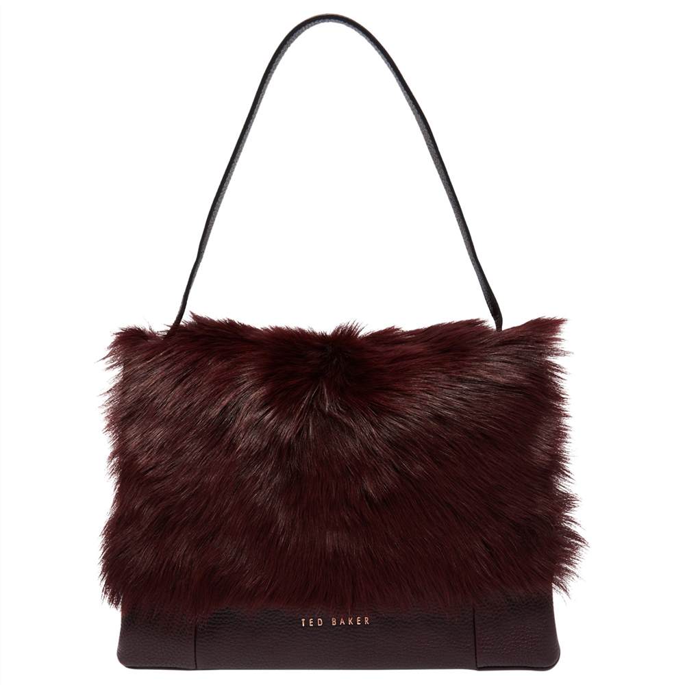 TB-London Fluffi Searling Medium Shoulder BagMaroon TB-London Handbags