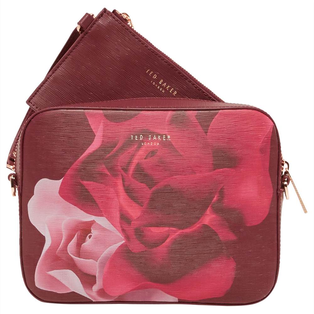 TB-London Idalai Porcelain Rose Cross Body Camera Bag Maroon TB-London Handbags