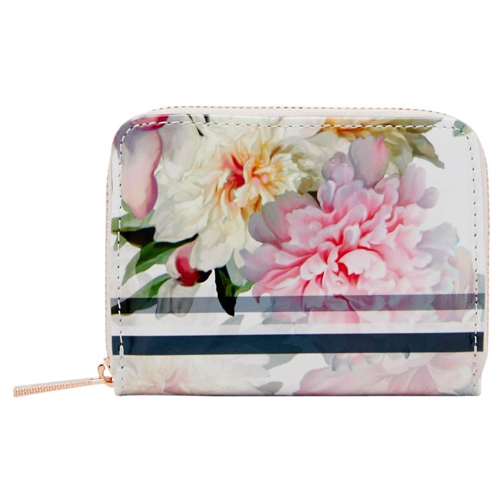 TB-London Joan Painted Posie Mini Leather Coin Purse Baby Pink TB-London Purses