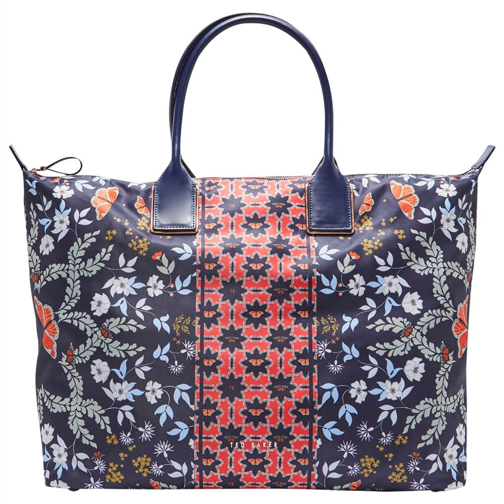 TB-London Khalil Kyoto Gardens Large Tote Bag Mid Blue TB-London Handbags