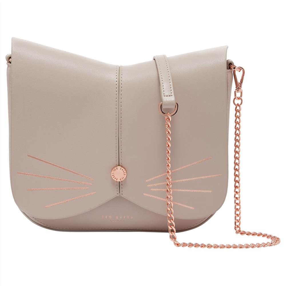 TB-London Kitti Cat Leather Across Body Bag Taupe TB-London Handbags