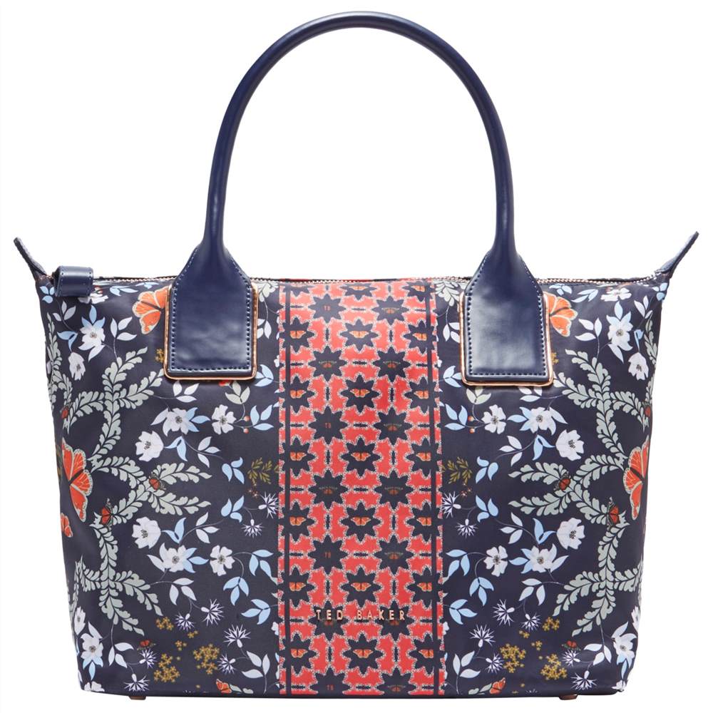 TB-London Koda Kyoto Gardens Small Tote Bag Mid Blue TB-London Handbags