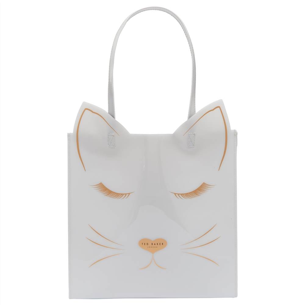 TB-London Linear Cat Large Icon Shopper Bag Light Grey TB-London Handbags