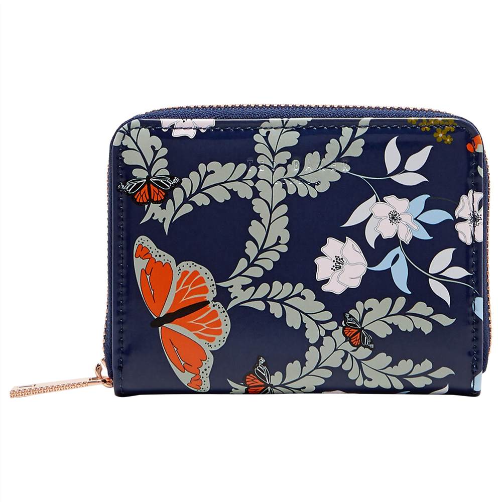 TB-London Peeta Kyoto Gardens Leather Coin Purse Mid Blue TB-London Purses