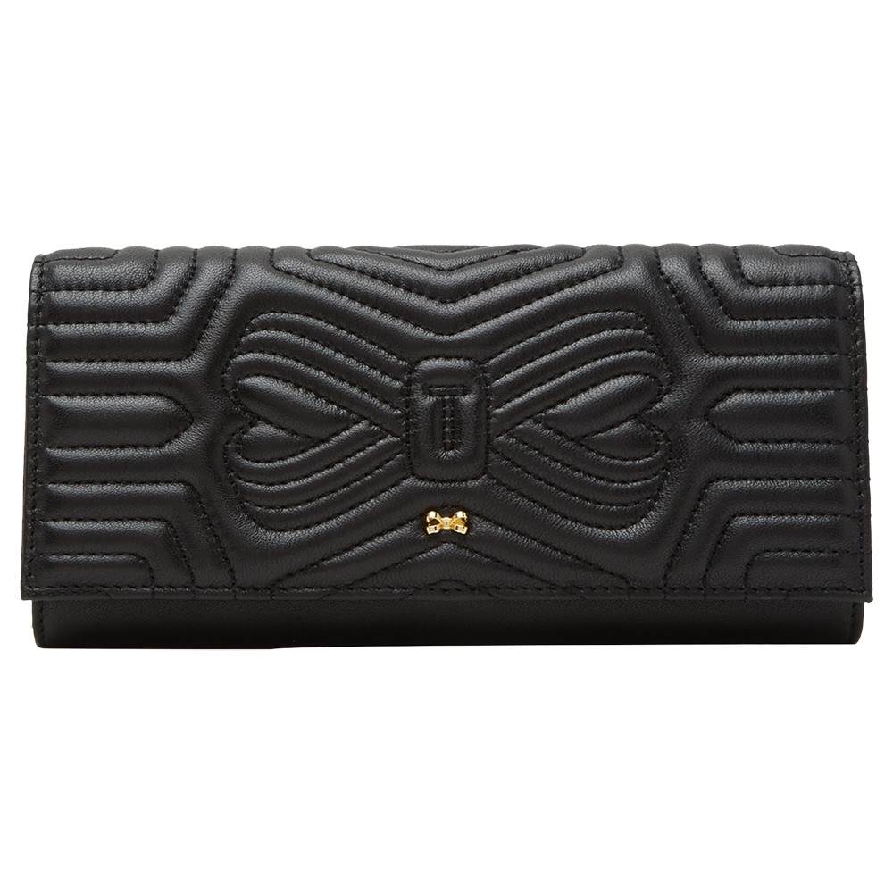 TB-London Quilted Bow Leather Matinee Purse Black TB-London Purses