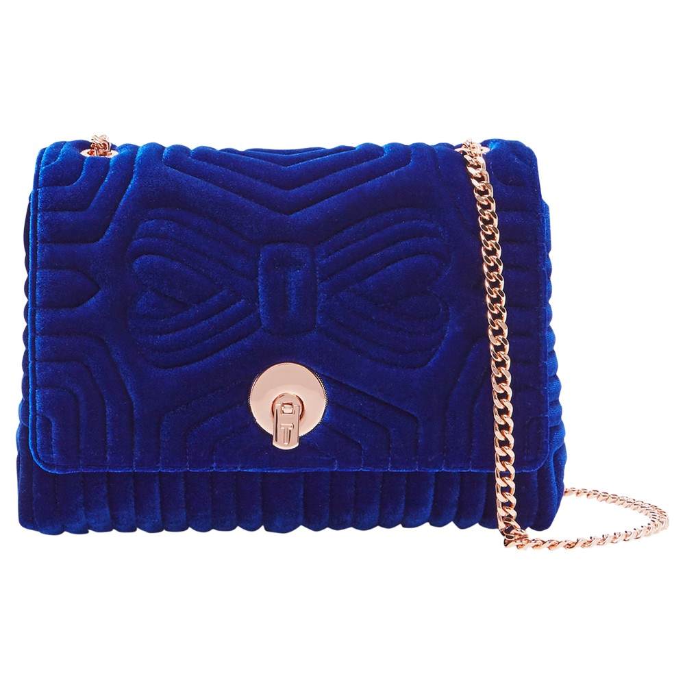 TB-London Rachila Velvet Quilt Cross Body BagBright Blue TB-London Handbags