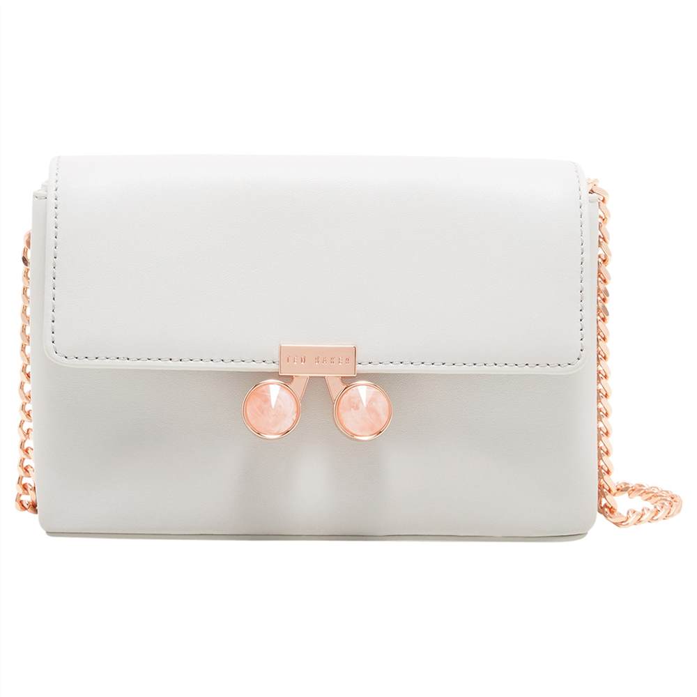 TB-London Rassie Leather Cross Body Bag Light Grey TB-London Handbags