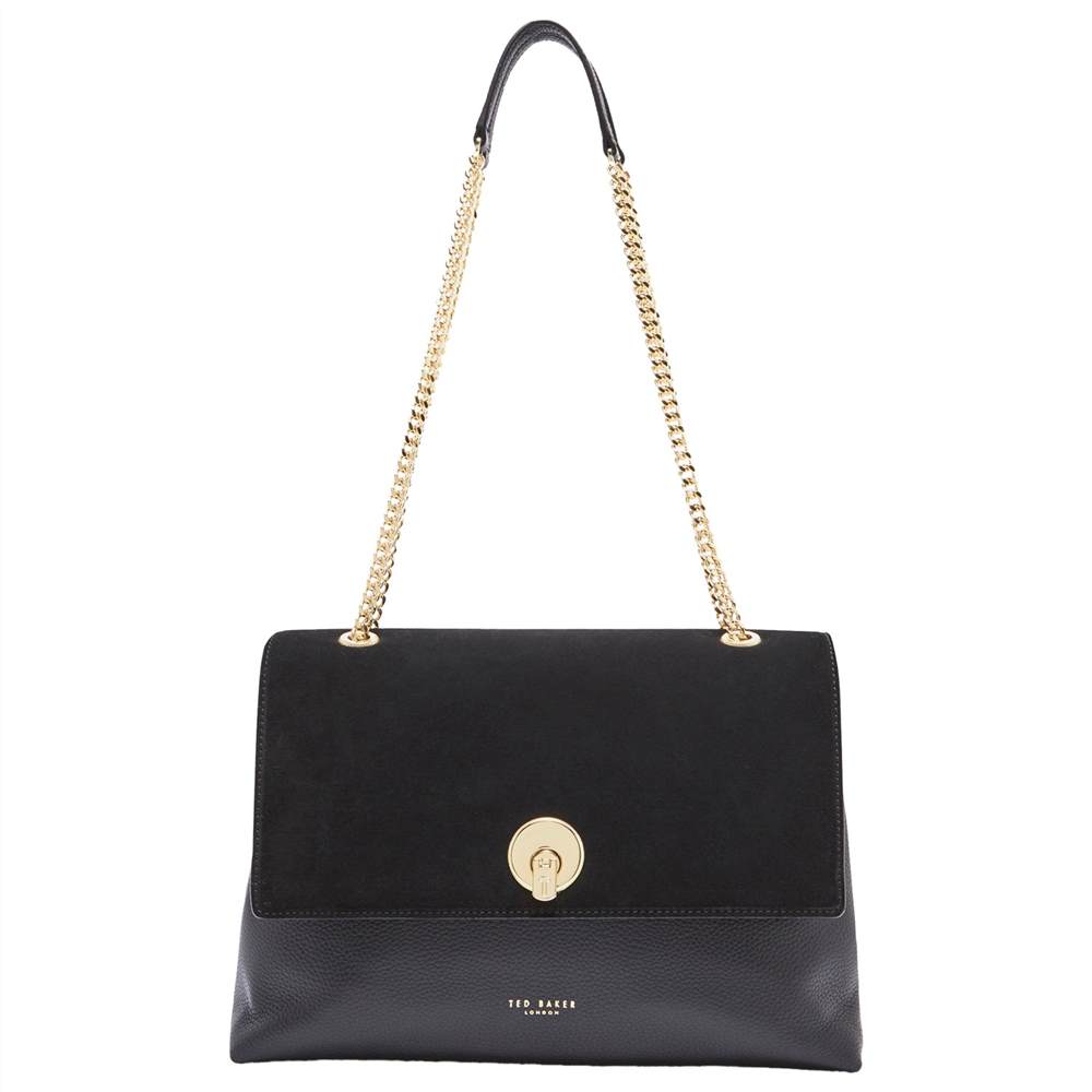 TB-London Sophina Suede Circle Shoulder BagBlack TB-London Handbags