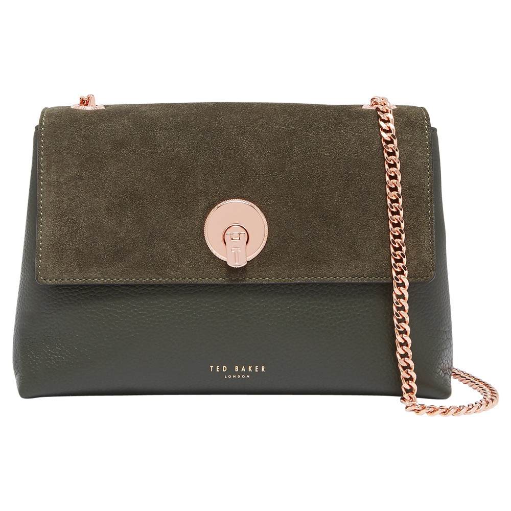 TB-London Sorikai Suede Circle Cross Body BagKhaki TB-London Handbags