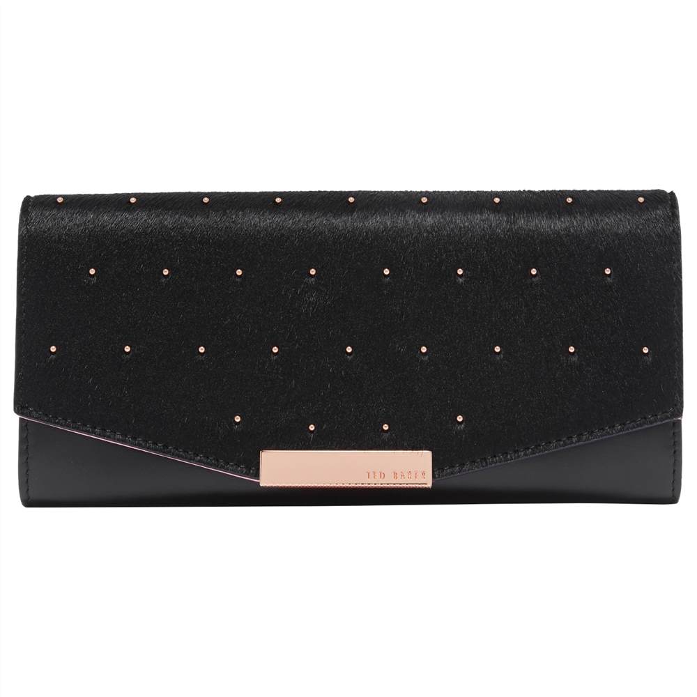 TB-London Tedessa Leather Studded Matinee Purse Black TB-London Purses