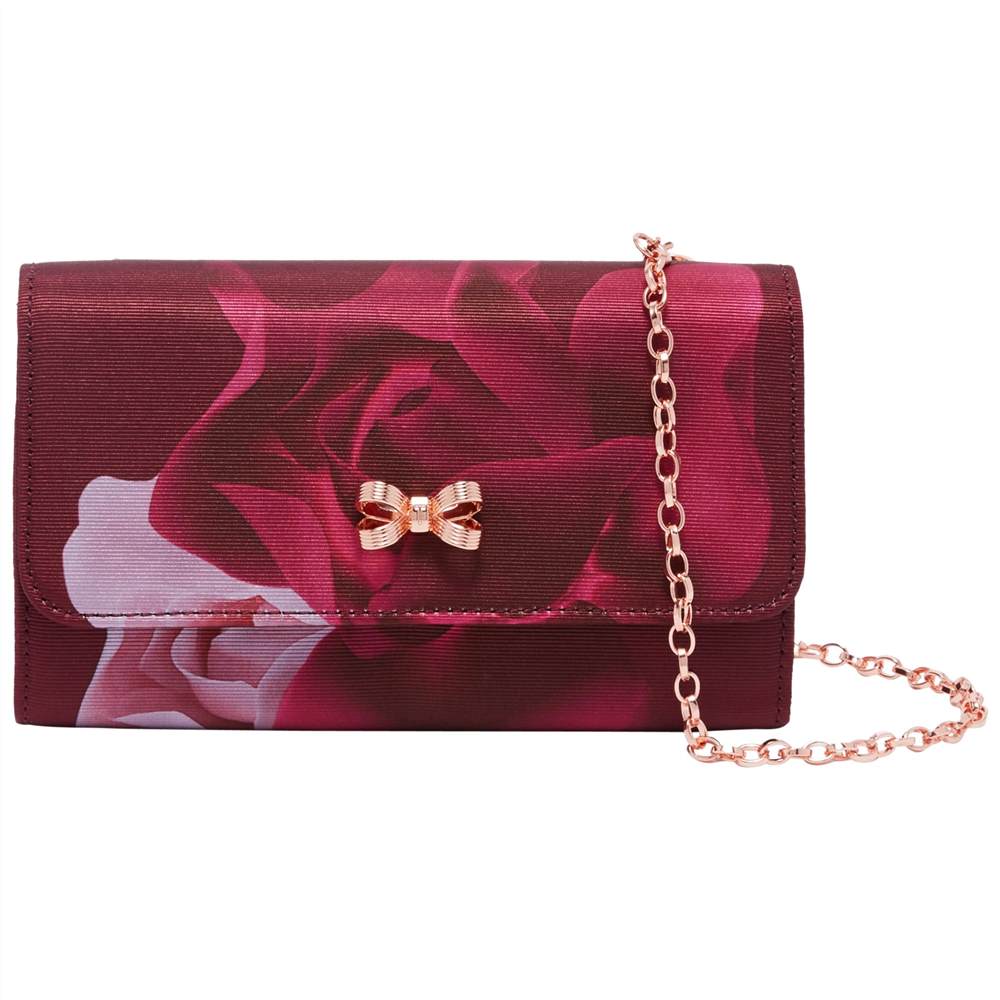 TB-London Zaharaa Porcelain Rose Evening Bag Maroon TB-London Handbags