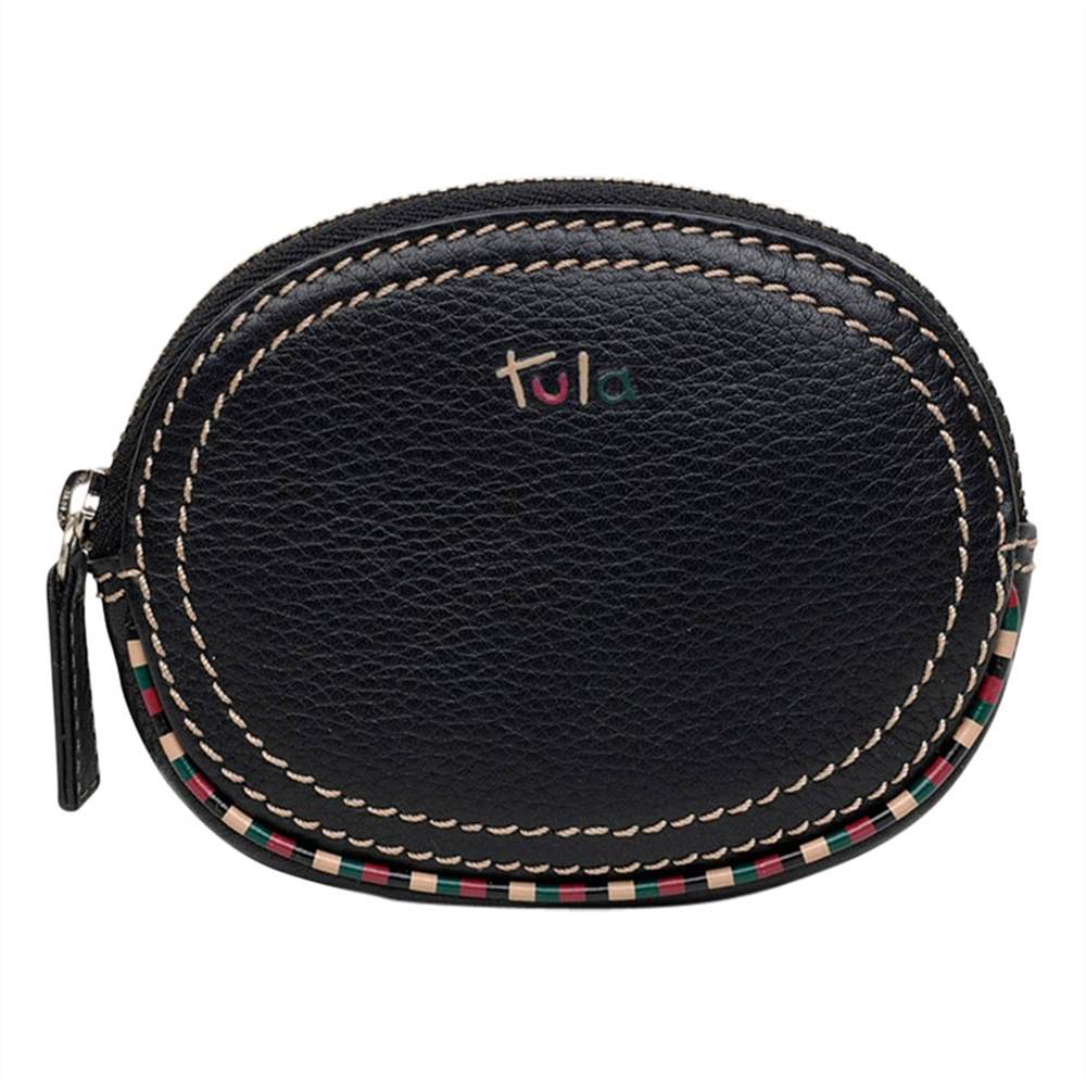 Tula Mallory Leather Small Zip Coin Purse Black Tula Purses