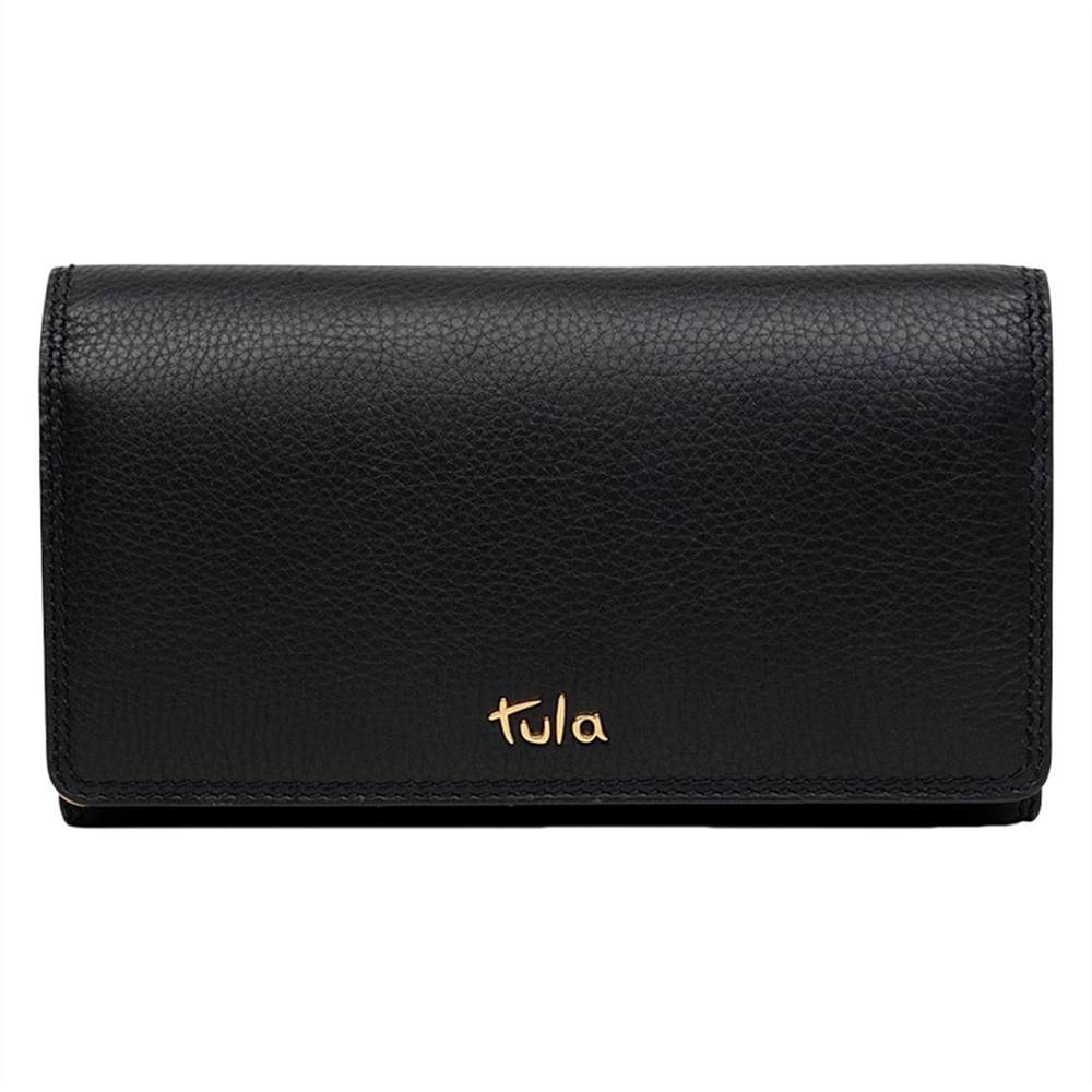 Tula Originals Leather Large Flapover PurseBlack Tula Purses