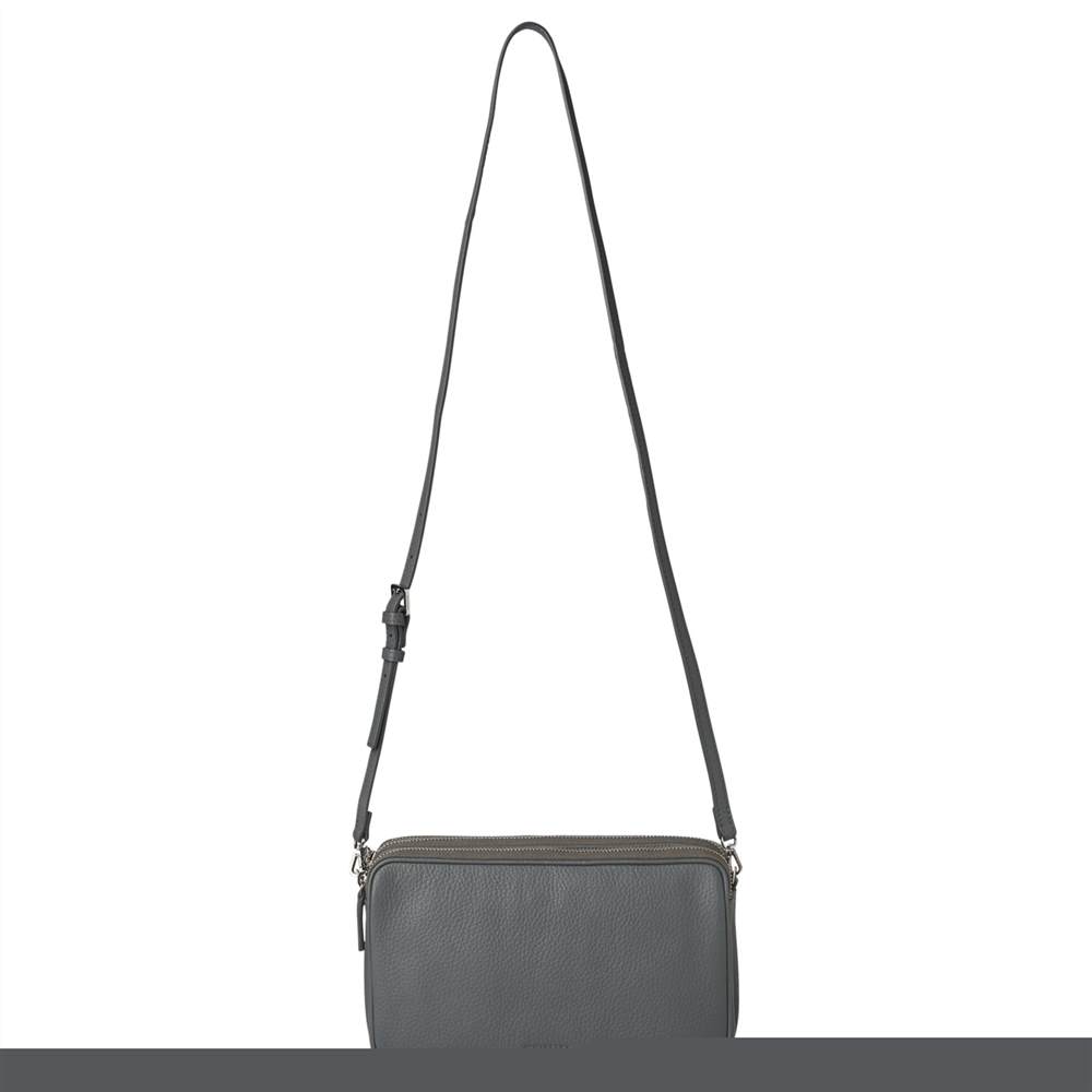 Whistles Cornelia Triple Zip Leather BagDark Grey Whistles Handbags