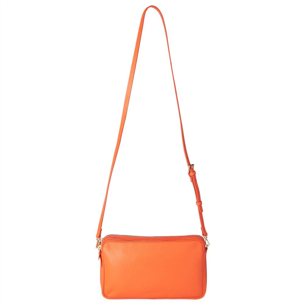 Whistles Cornelia Triple Zip Leather BagOrange Whistles Handbags