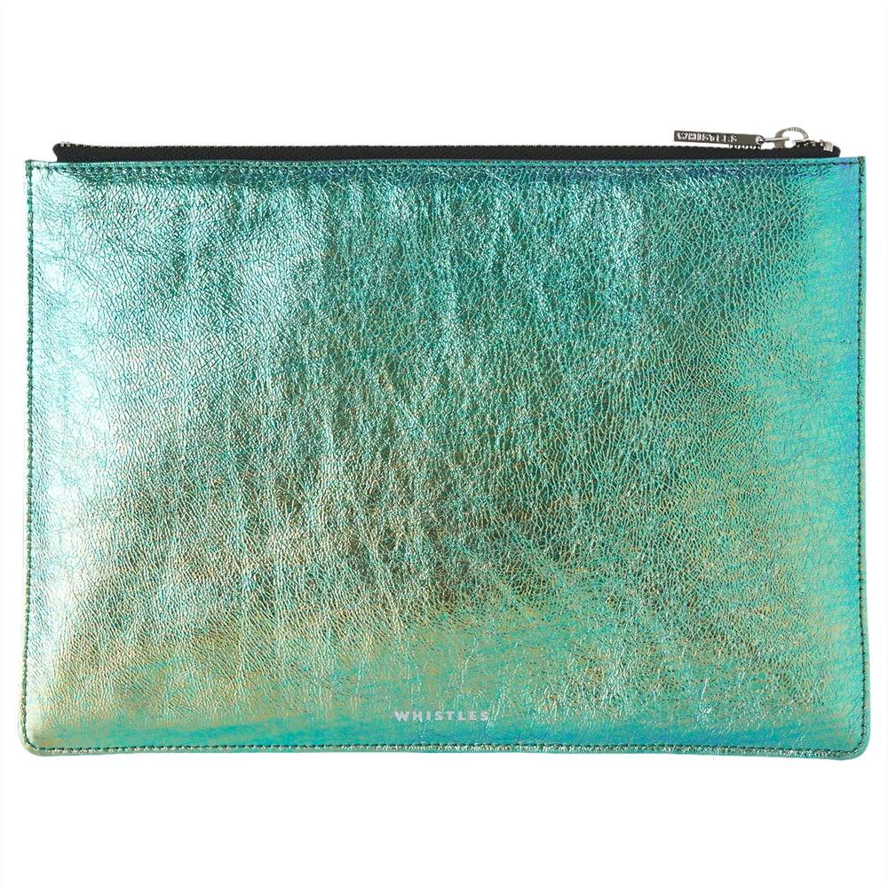 Whistles Mermaid Medium Clutch Metallic/Multi Whistles Handbags