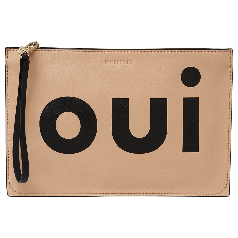 Whistles Oui Clutch Bag Multi/Black Whistles Handbags