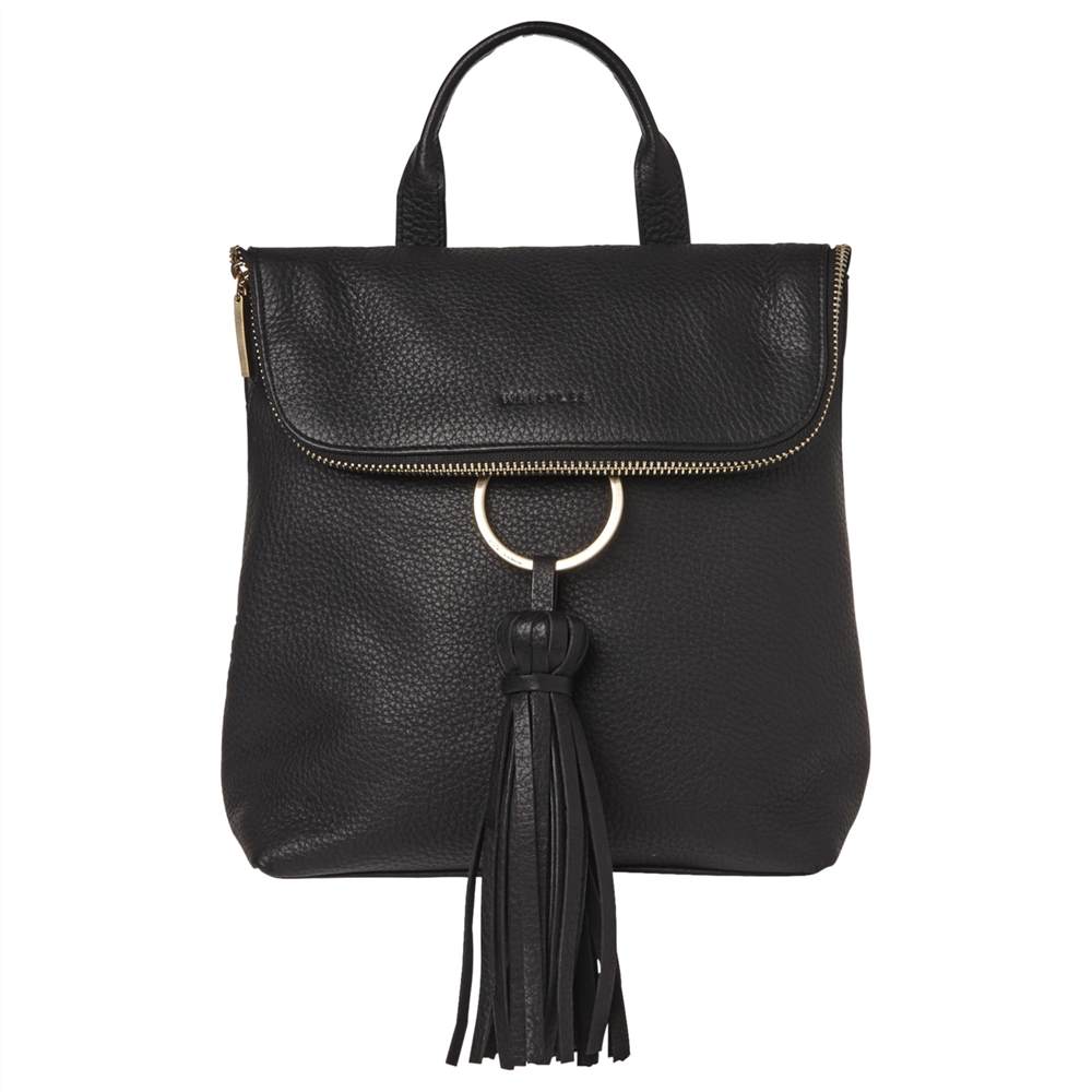 Whistles Verity Tassel Leather BackpackBlack Whistles Handbags