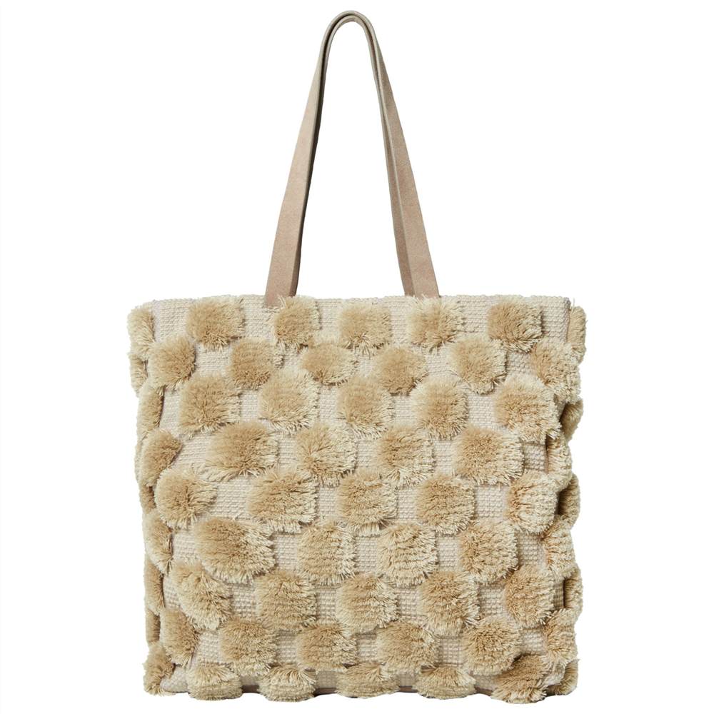 White Stuff Pom Tote Bag Fawn White Stuff Handbags