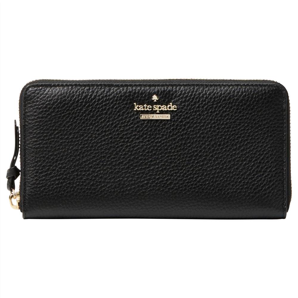 KS-London new york Jackson Street Lacey Leather Zip Around Purse Black KS-London new york Purses