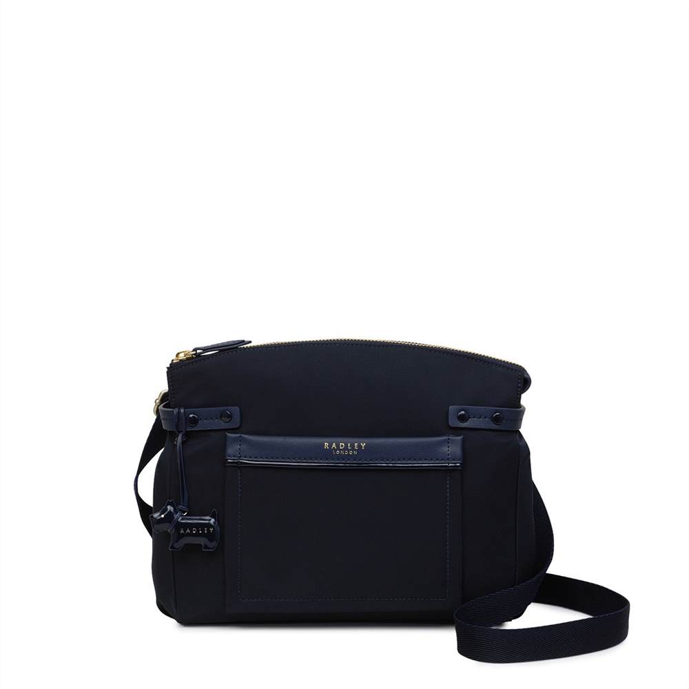 Radbags-London Cross Body Bags River Street Medium Zip-Top Cross Body Bag Ink Blue