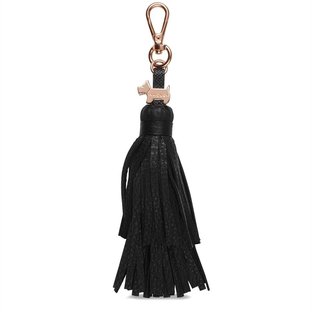 Radbags-London Double Tassel Large Bag Charm Black