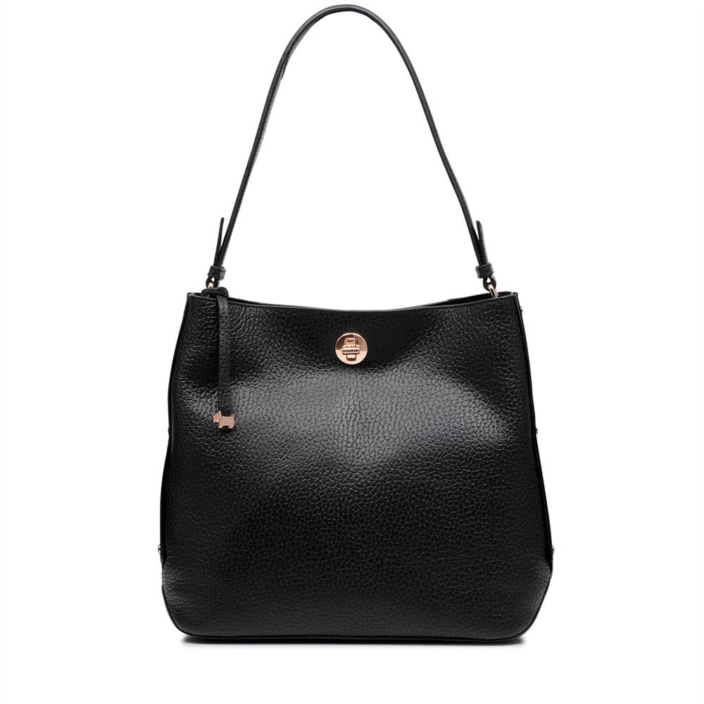 Radbags-London Hobo Bags Carey Street Large Bucket Hobo Bag Black