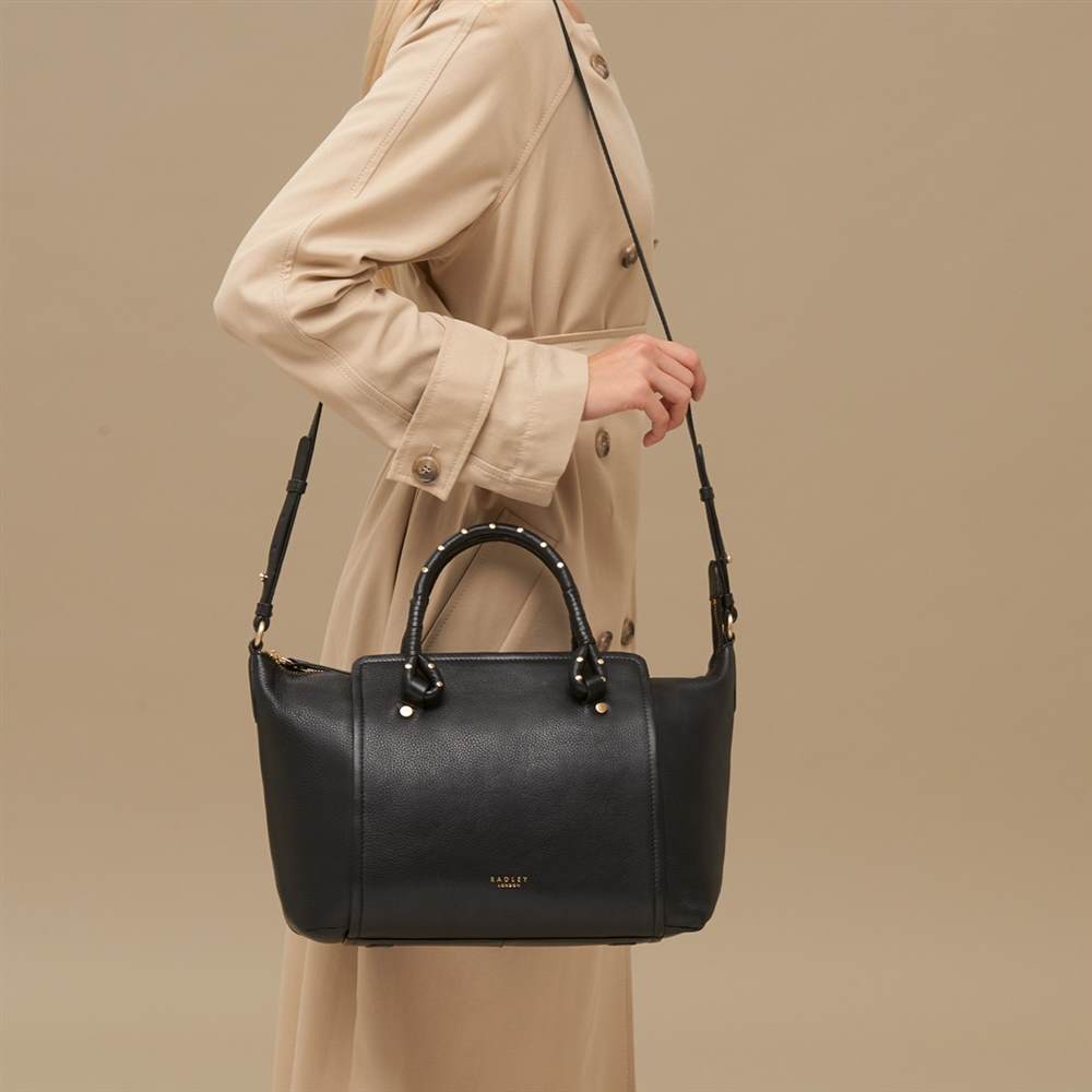 radley bags history | radley studded bag | Rad-London bags Satchel Bags Darling Row Large Zip-Top Satchel Berry