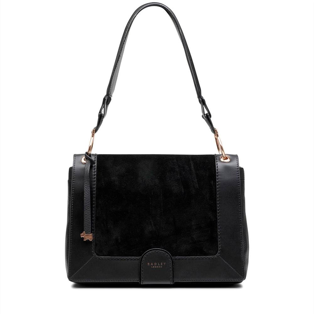 Radbags-London Shoulder Bags Linton Street Large Flapover Shoulder Bag Black