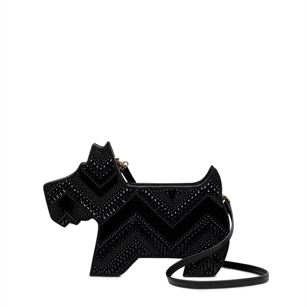 Radbags-London Shoulder Bags Radbags-London Chevron Medium Zip-Top Shoulder Bag Black